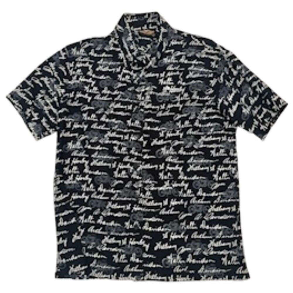 Harley Davidson Motorcycle signature button up shirt TB 8041